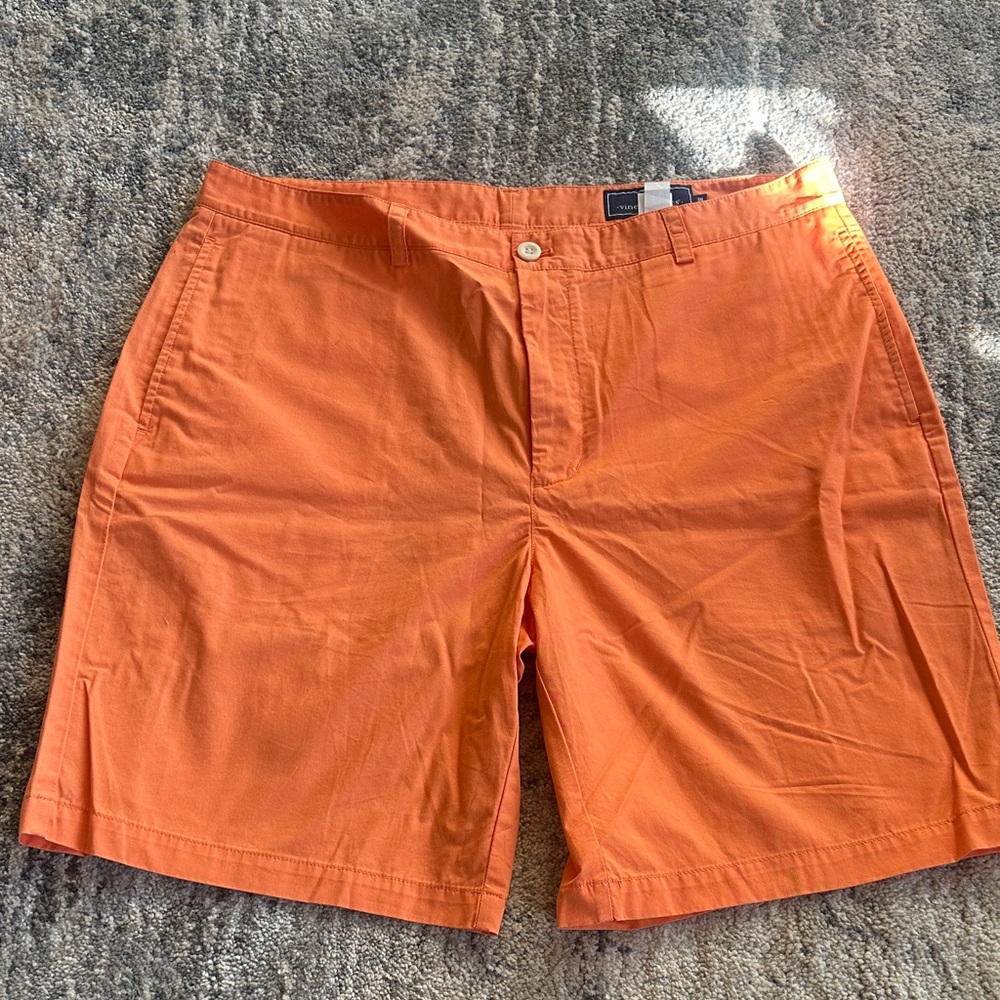 Vineyard Vines Vibrant Orange Men's Flat Front Shorts
